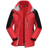 Men's Climbing Waterproof Fleece Ski Red/Black/Blue Outdoor Hoodie Jacket