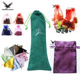 Custom Printed Small Drawstring Organza Bag Promotional Velvet Jewellery Packaging Bag Luxury Satin Gift Pouch Jewelry Bags