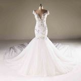 Hot Sale Crystal Applique Mermaid Wedding Dress Bridal Gown