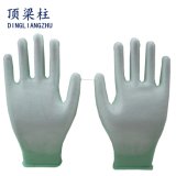 Polyester Shell PU Coated Safety Work Gloves with Ce