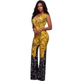 Fashion Print Jumpsuit Sleeveless Women Clothes