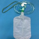 Disposable PVC Oxygen Mask with Reservoir Bag (Green, Pediatric with Tubing)