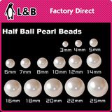 Round White Pearl ABS Plastic Button