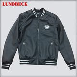 Leisure Black PU Jacket for Men Outerwear Clothes