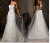 Lace Beaded A-Line Bridal Wedding Dresses (NWD1004)