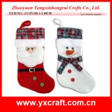 Christmas Decoration (ZY15Y106-1-2) Christmas Sock Item Santa Claus Christmas