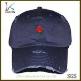 Distressed Worn out Embroidered Baseball Hat Cap