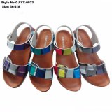 colorful Summer Opem Toe Beach Sandal with PU Upper