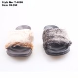 Fashion Winter Slipper, Ladies Fur Slippers with Colorful Upper Fur