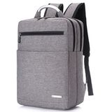 Grey Polyester 15 Inch Tote Business Message Briefcase Laptop Backpack Bag