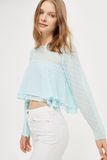 High Quality Transparent Long Sleeve Chiffon Soft Women Blouses