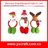 Christmas Decoration (ZY14Y179-1-2-3) Fabric Soft Xmas Holiday Earmuff / Ear Shield