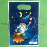 White LDPE Carrier Plastic Bags with Cartoon Printing