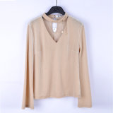 Long Sleeve Spring New Design Normal Fashion Blouse for Lady