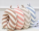 Hot Sale 100% Cotton Striped U - Type Neck Pillow / Slow Rebound Memory /Chinese Supplier