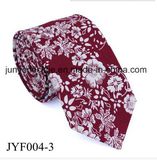 Handmade Printing New Design Men's Cotton Skinny Necktie