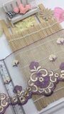 17.5cm Width Bi-Color Embroidery Trimming Polyester Thread Net Mesh Lace for Garments Accessory & Home Textiles & Curtains Decoration (S104V)
