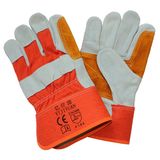 Cow Split Leather Working Safety Hand Gloves Reinforcement The Palm