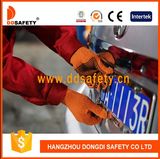 Ddsafety 2017 Orange Cotton Knitted Black DOT Glove