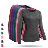 Quick Dry Women's Long Sleeve Fitness Gym Running Yoga T-Shirt