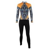 Full-Zip Long Sleeve Women Sports Wears Set Fashion Customized Cycling Jersey