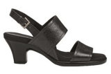 Summertime Style Black Leather Comfort Sandals