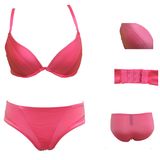 2015 Ladies Soft Satin Push up Lingerie Underwear Set (EPB05)