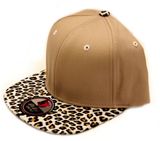 100% Acrylic Leather Brim Snapback Cap