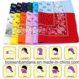 OEM Produce Cheap Customized Promotional Double Printed 100% Cotton Paisley Cowboy Bandanas