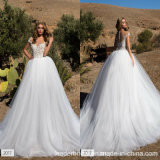 Cap Sleeves Bridal Wedding Gown Tulle Lace Wedding Dress H1612
