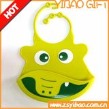 100% Food Grade Nontoxic Colorful Cute Animal Image Silicone Baby Bib