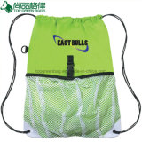 Lightweight Cheap Custom Polyester Drawstring Backpack with Mesh Pocket