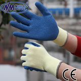 Nmsafety 10g Polycotton Latex Palm Coated Safe Work Glove