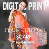 No MOQ Digital Chiffon Print 100% Poly (M038)