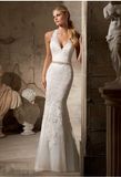 Mermaid Lace Beading Bridal Wedding Dresses (WD2712)