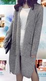 Loose Large Size Women Long Section of Flower Yarn Jacket (BTQ110)