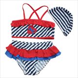 2017 Cute Bikini for Girls Swimming Suit and Cap