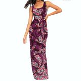 Traditional African Kitenge Dress Designs Women Summer Beach Clothing