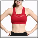 Wholesale Yoga Wear Red Color Women Push up Sports Bra