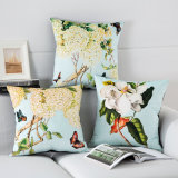 American Rural Pastoral Flower Butterfly Pillowcase Plush Pillow Cushion Cover