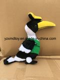 Plush Souvenir Stuffed Black and White Bird Toy with T-Shirt