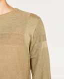 Men Fashion Round Neck Sweater with Intarsia Knitting