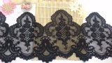 New Arrival Factory Stock Wholesale 21.5cm Width Embroidery Trimming Polyester Mesh Lace Fancy Net Lace for Garment Decoration &Home Textile & Curtain Accessory