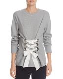 Customized Women New Fashion Lace up Sweatshirts Wholesale