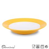 Shinning Glazing Rim Simple Soup Plate