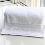 Solid Color Satin Border Cotton Dobby Hotel Towel