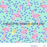 Heart Design Printing 80%Nylon 20%Elastane Knitted Fabric for Swimwear