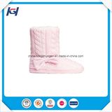 Winter Pink Knitted Warm Indoor Boots for Women