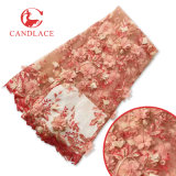 Best Selling African 3D Flower Lace Tulle Fabric