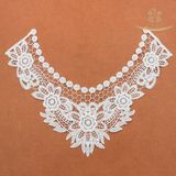 L60013 White Rose Flower Gpo Collar Lace Accessory / White Flower Garment Nylon Collar Lace